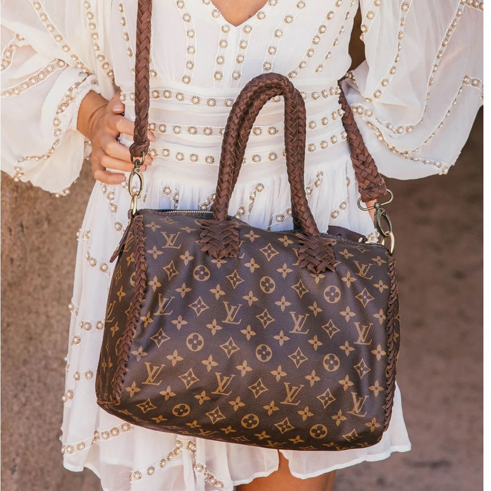 Louis Vuitton Brown Monogram Braided Handle Satchel